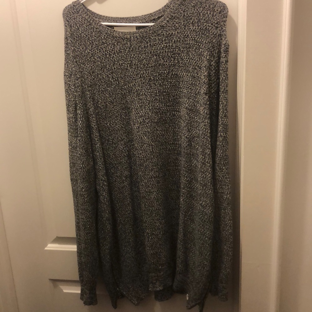 Long loose fit heather sweater